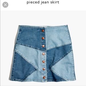 Madewell NWT pieced denim skirt